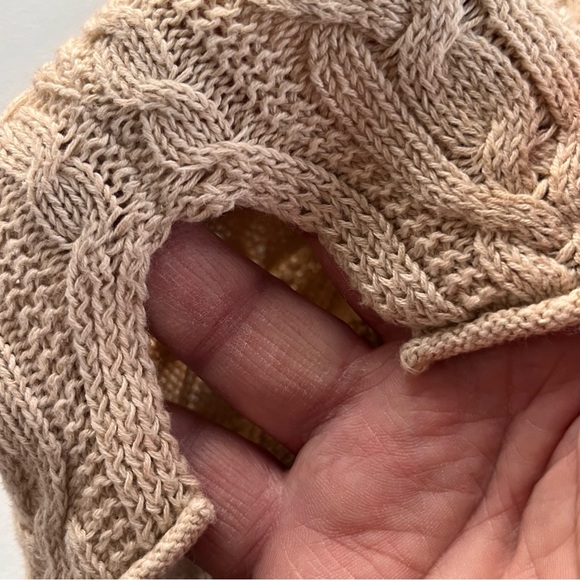 Lauren Ralph Lauren Women’s Size Large Round Neck Cable Knit Sweater In Bone - Picture 5 of 6